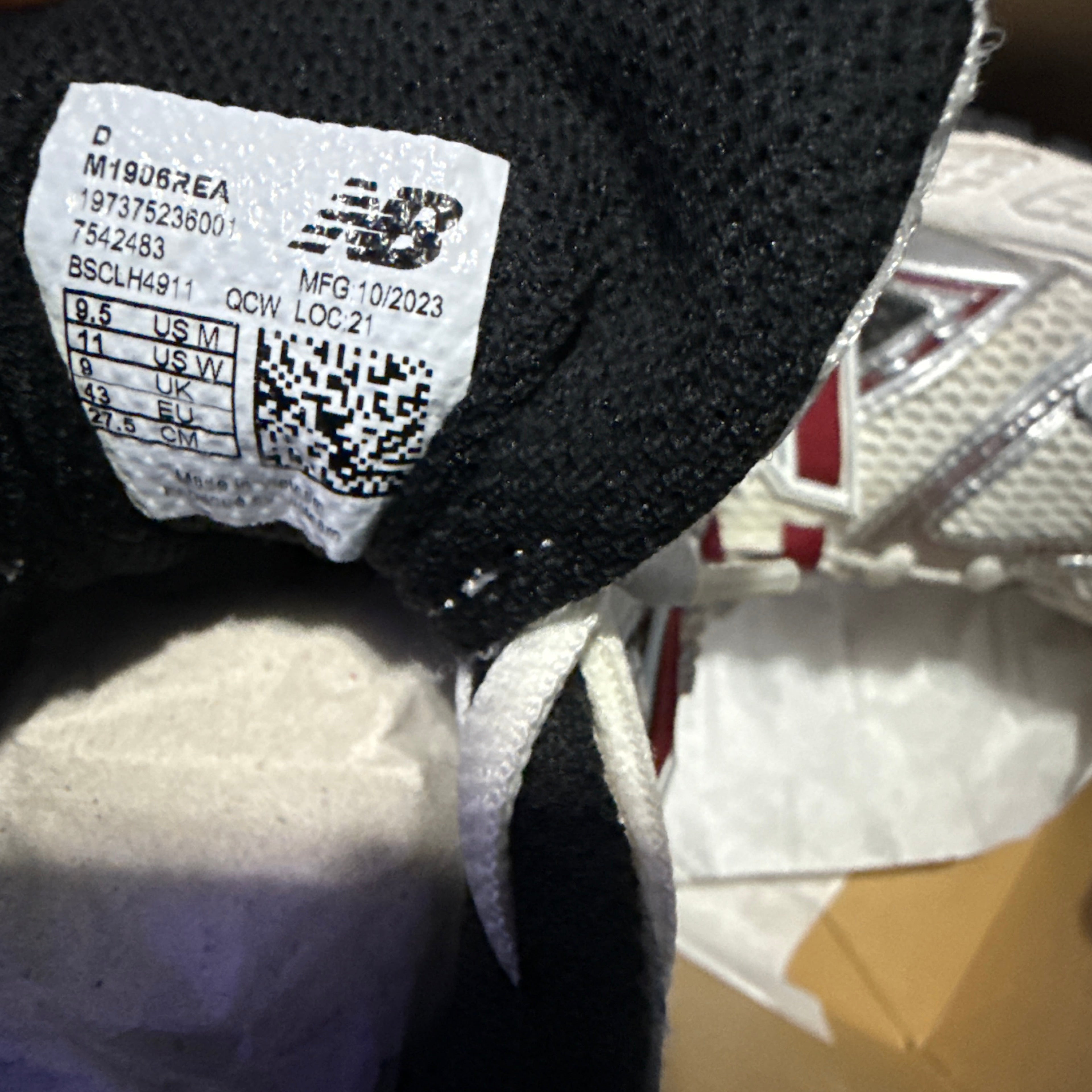 New balance crimson red (pre owned)